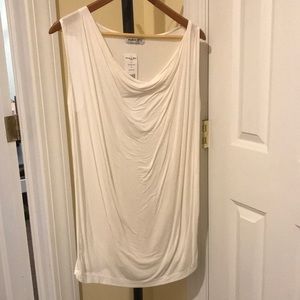Michael stars long tunic with a drape neck